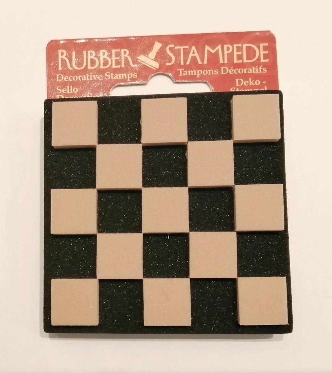 Checkerboard Rubber Stamp, decorative crafts