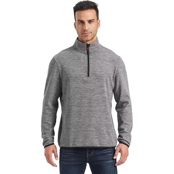 Avalanche Men's 1/4 Zip Fleece Pullover Sweatshirt, Gray, XX-Large