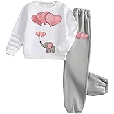 Ayzozuy Girls Clothes Sweatshirt Casual Outfit for Girl Leggings 2 Piece Fall Pants Set