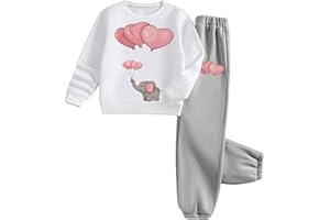 Ayzozuy Girls Clothes Sweatshirt Casual Outfit for Girl Leggings 2 Piece Fall Pants Set