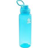 Takeya Tritan Sport Water Bottle with Spout Lid - BPA-Free & Dishwasher-Safe Water Bottle - Reusable Bottle with Lid Handle - Simple Leak-Proof Water Bottle - 40 oz, Breezy Blue