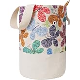 TOGETRUE Yarn Bag, Knitting Crochet Bag, Portable Yarn Storage Bags Organizer for Crocheting Project, Store Skein Ball, Short Knitting Needle (Medium, Butterfly)