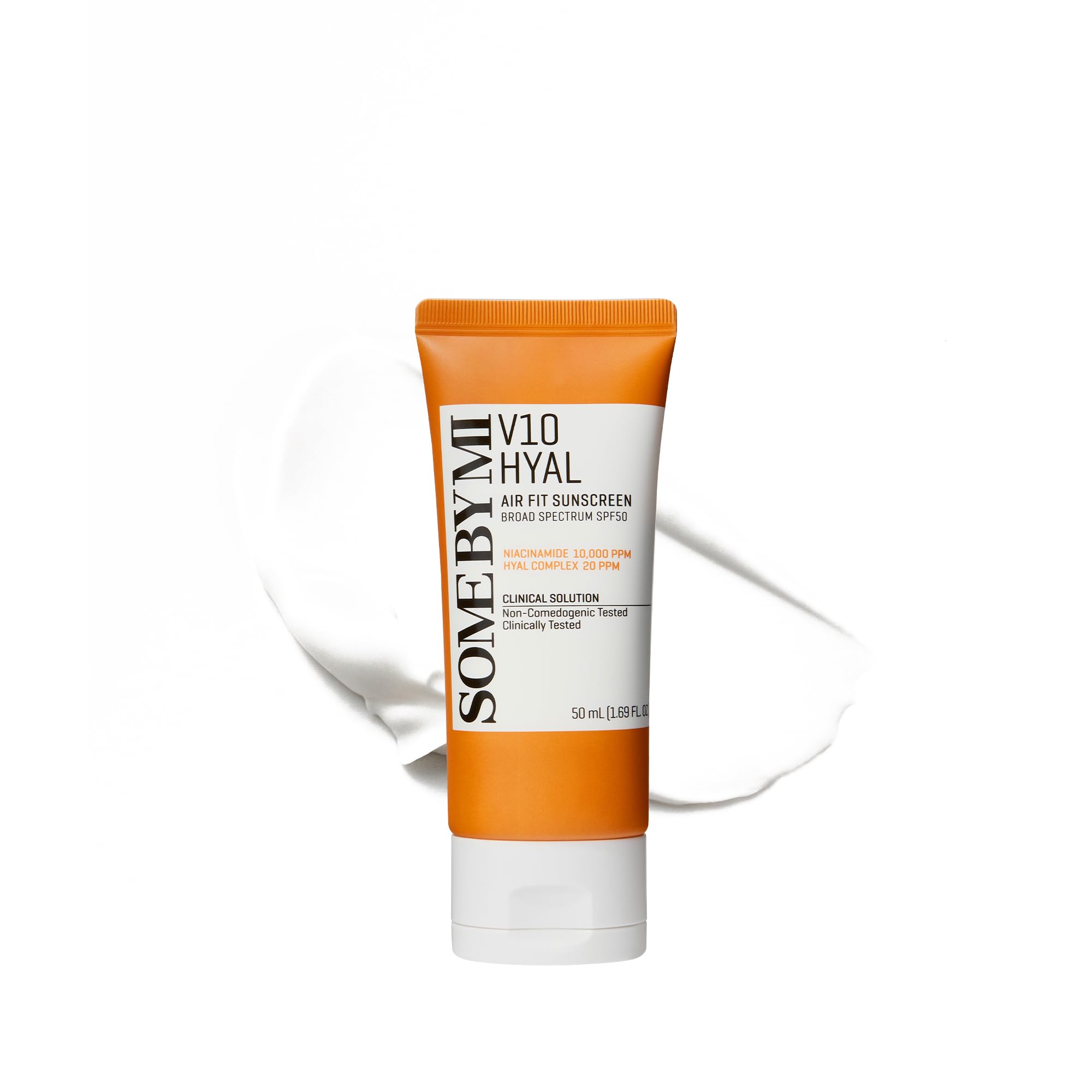 SOME BY MI V10 Hyal Air Fit Sunscreen - 50ml - Daily Niacinamide SPF 50 Korean Sunscreen for Face with UV Protection - No White Cast and Eye Irritation for Sensitive Skin - Korean SkinCare