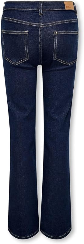 Jeans KOGJUICY de cintura média e pernas largas de corte largo, Azul Ganga Escuro, 7 anos