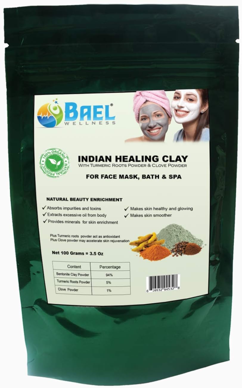 Bael Wellness Bentonite Clay Turmeric and Clove Powder Pack