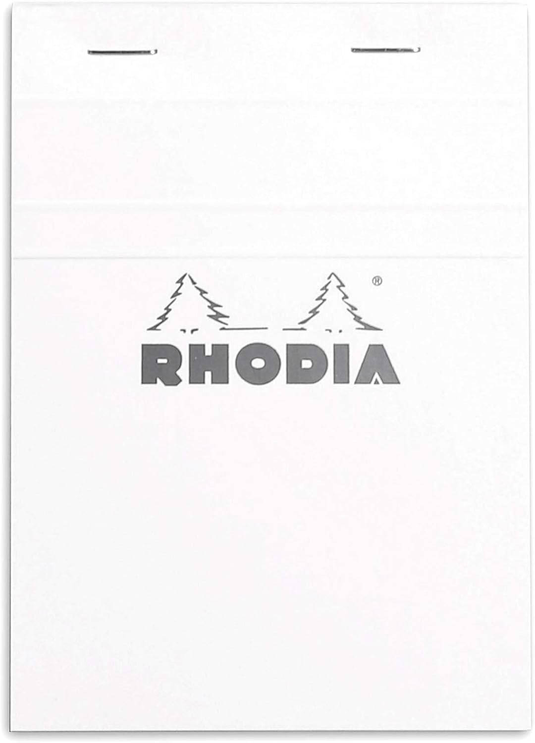 RHODIA 13201C, Stapled Notepad N°13 White, A6, Small Squares, 80 Detachable Sheets, 80G White Clairefontaine Paper, Soft