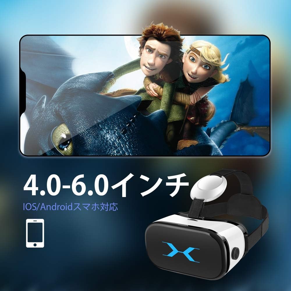 Amazon Samonic 3d Vrゴーグル Vrヘッドセット Iphone Androidスマホ対応 イヤホン Bluetoothコントローラ 日本語説明書付属 Samonic Vrゴーグル