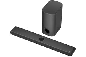 LG S77S 3.1.3 Channel 400W High Res Audio Sound Bar with Dolby Atmos, Wow Orchestra, Wow Interface, 4K Pass-Through, Blueooth