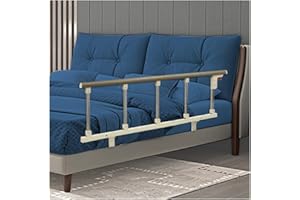 NEAUDE Bed Rail Guard Side Rails for Elderly Adults Seniors Assist Safety Handle Bedside Grab Bar Handicap Bed Railings Cane Care Equipment Home Medical Folding Handles(47x14 INCH, 1PCS)