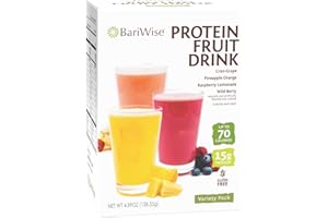 BariWise Protein Fruit Drink, Variety Pack, No Sugar, No Fat, Gluten Free, Low Carb (7ct)