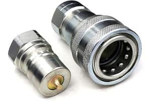 Hydraulic Coupler,CEKER 3/4" NPT ISO 7241-B Quick Connect and Disconnect Tractor Hydraulic Coupling