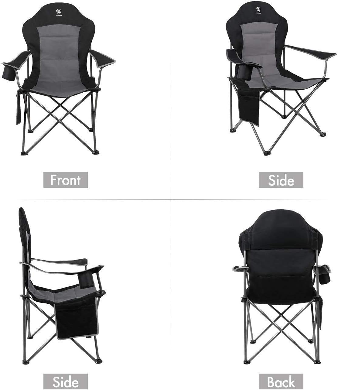 Acampada y senderismo Silla de Cámping Acolchada de Gran Tamaño con