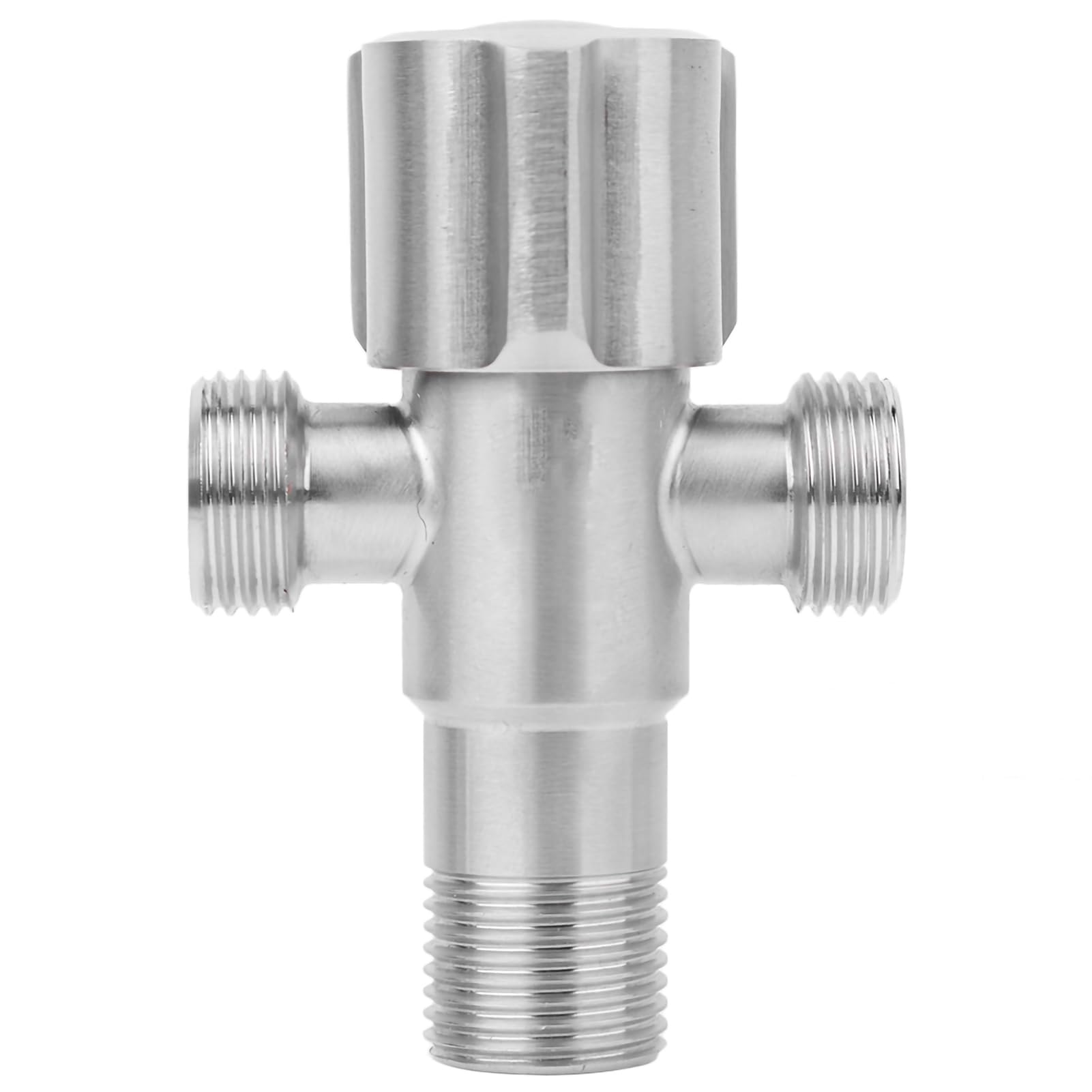 Wall Mounted Angle Valve Diverter Metal Push On Escutcheon 1/2 Inch 1 Inlet 2 Outlet for Mixer Tap with Durable Wall Connection