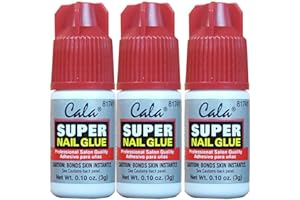 3 botellas Super Nail Glue profesional calidad de salón, rápido y fuerte adhesivo líquido para uñas