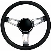Grant 846 Classic Series Nostalgia 15 inch Black Foam Grip 3-Spoke Design with Horn Button Steering Wheel