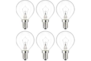 WokHok Wax Warmer Light Bulbs,Original 25 Watt Bulbs for Full Size Scentsy Warmers,6 Packs E12 Base Type G Bulb,Scentsy Light Bulbs,Warm White,Long Life-Span and Melt Wax Fast, 120 Volt