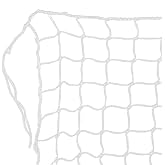 Aoneky White Nylon Knotless Backstop Net, 2 Inch Square Mesh for Baseball Softball Practice, Soccer Barrier Net with Reinforced Rope Border