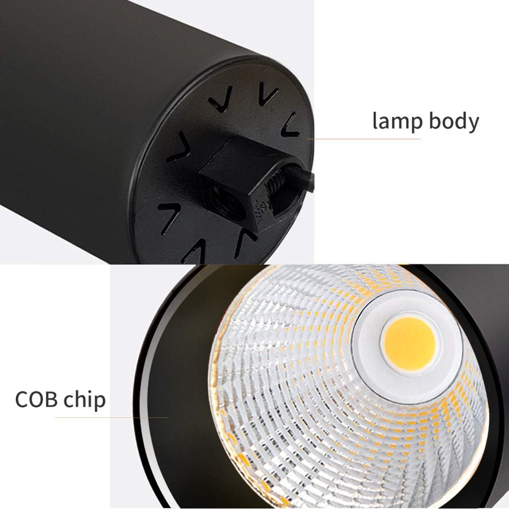 Hobaca 110v 12W Dia 5CM L40CM Tube LED Modern Pendant Lights Spot Light for Island Dining Living Room Bar Counter Shop Ceiling Kitchen Lights Hanging lamp Downlight Light fixtures - Black Warm White - - 