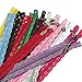 Chenkou Craft 24PCS Mix Bulk Full Length 24cm 9 inch DIY Nylon Coil Flower Zipper Lace Zippers for DIY Sewing Tailor Dress Craft Bed Bag (Multi-Color)