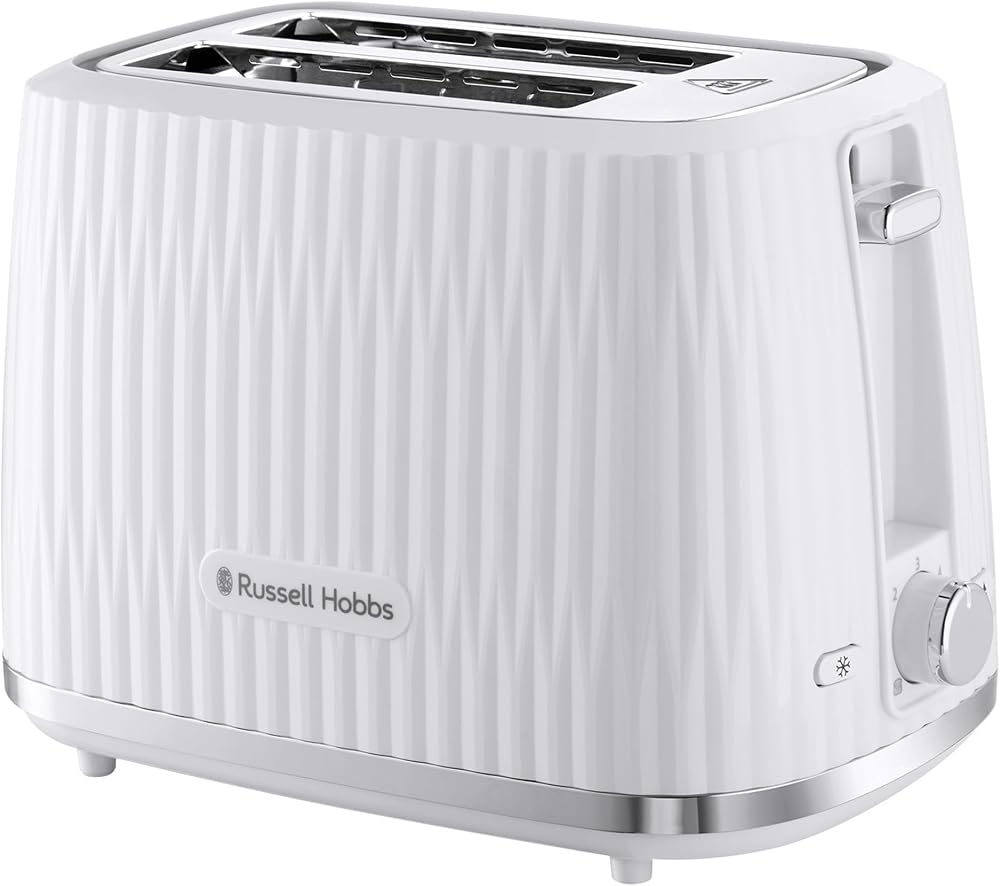 Russell Hobbs Eden 2 Slice Toaster 6 Browning 800W High Lift White