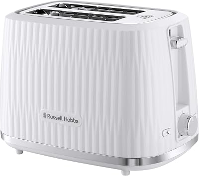 Russell Hobbs Eden 2 Slice Toaster 6 Browning 800W High Lift White