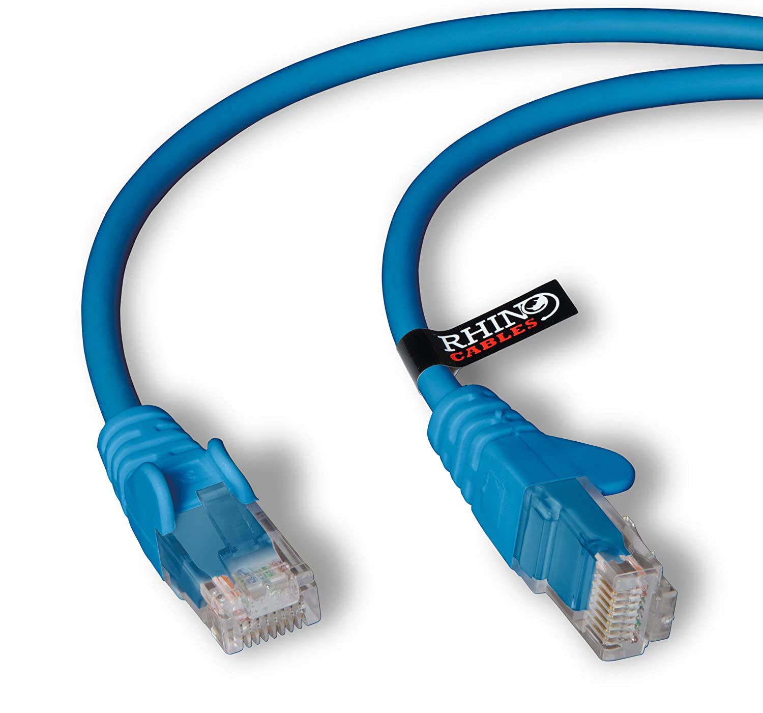rhinocables CAT 6 High-Speed Gigabit Ethernet Cable - Patch Network Lead for LAN| Snagless UTP With LSZH Jacket | RJ45 Connector - Internet, Router, Modem, Smart TV, PC & More (2m, Blue, Pack of 1)