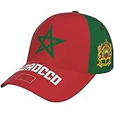 DABOYOZHZH Morocco Flag Cool Moroccan Baseball Cap 3D Full Print Adult Unisex Adjustable Hat Soccer Patriotic Caps