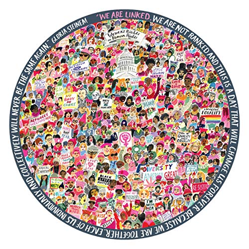 eeBoo Women March Round Puzzle, 500 Pieces