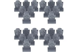 PACKOVE 24pcs Halloween Mini Tombstone Statues for Graveyard Diorama, Mini Grave Markers Decoration, Plastic