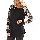 HARHAY 2025 Women's Cotton Knitted Long Sleeve Lightweight Tunic Sweatshirt Tops