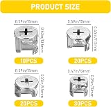 qxayxa 80 Pcs Cam Lock Fittings Furniture Connector Nuts Zinc Alloy view 2