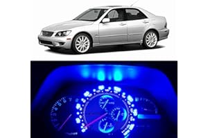 WLJH Extremely Bright Blue Dash Instrument Panel Gauge Cluster Led Light Bulbs Kits For Lexus IS300 2001-2005, Pack of 5