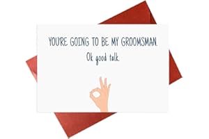 GONZEY Funny Groomsmen Card,Brother Groomsman Card,Friends Groomsman Cards,Wedding Party Proposal Card