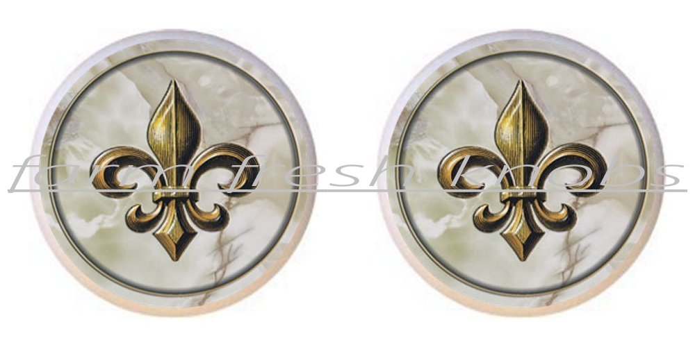 Amazon Com Set Of 2 Knobs Design 007 Marble Look Gold Fleur