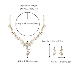 BriLove Women's Wedding Jewelry Leaf Cluster Flower