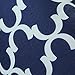 CaliTime Pack of 2 Soft Canvas Pillow Covers Cases for Couch Sofa Home Decor Modern Quatrefoil Accent Geometric 12 X 20 Inches Navy Blue