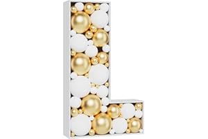 MEYSIMOON 3FT Large Marquee Letters Mosaic Balloon Frame Pre-cut Foam Board Marquee Light Up Letters L for Birthday Party Decorations,Wedding,Baby Shower DIY Party Supplies (Letter L)