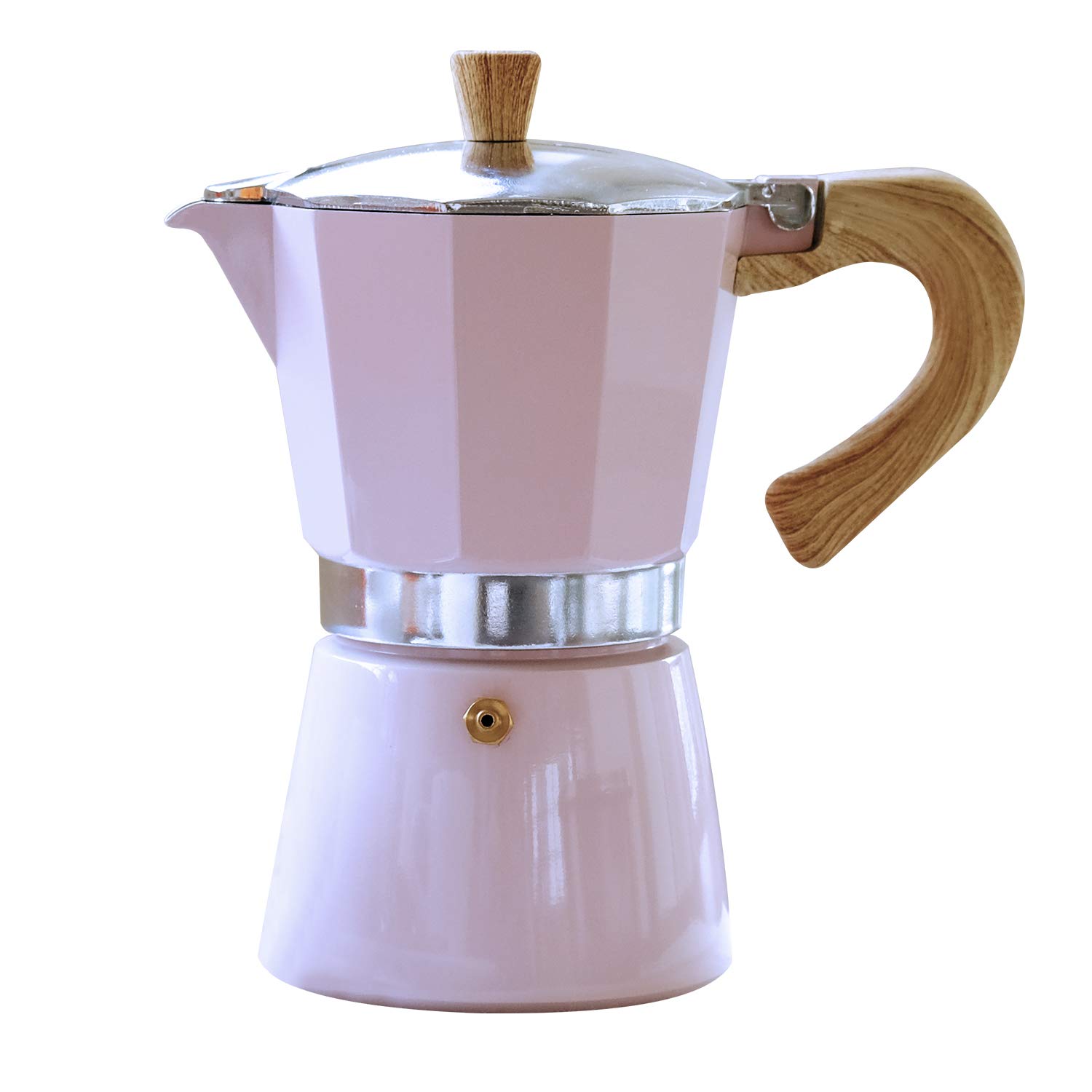 Gnali & Zani VEZ006/IND/GREEN Venezia - Coffee Maker Pink, 3 Tassen Espresso, Aluminium