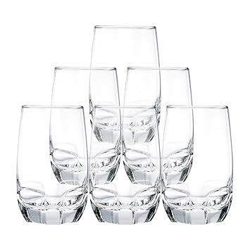 Ocean Charisma Hi Ball Glass Set, Set of 6, 415ml, Transparent
