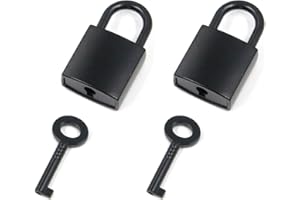 T Tulead Mini Square Padlocks Metal Black Locks Vintage Padlocks Decorative Locks Jewelry Box Padlocks Pack of 2 with Keys