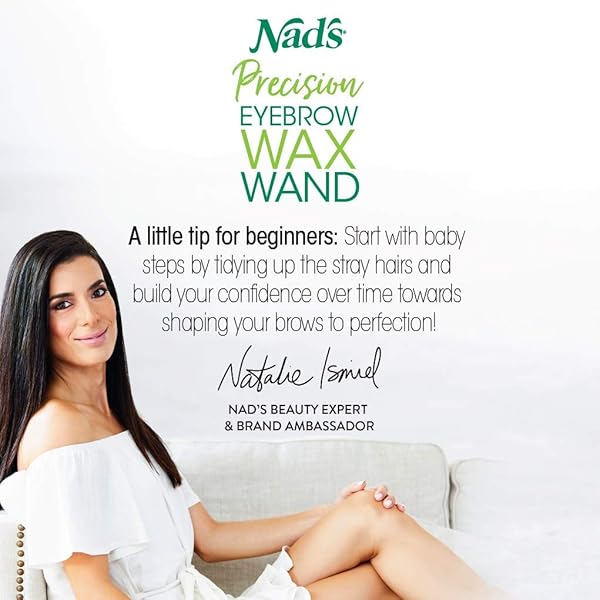 NAD’S EYEBROW SHAPER WAX KIT EYEBROW FACIAL HAIR REMOVAL DELICATE AREAS COTTON STRIPS, CLEANSING WIPES, 0.2 OUNCE (PACK OF 1)
