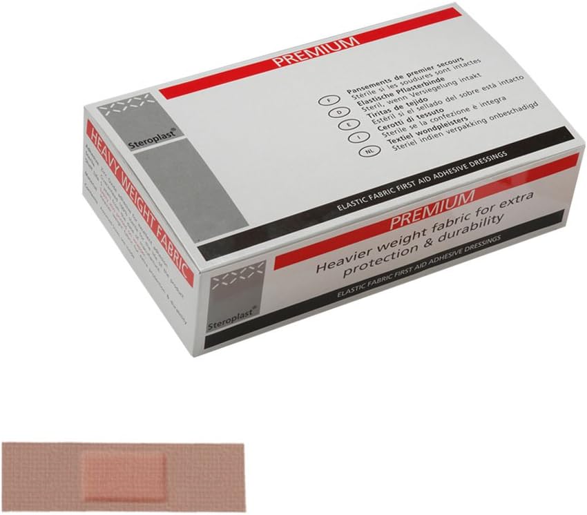 Steroplast Premium Heavyweight Fabric Plasters 7.5cm x 2.5cm 100pk