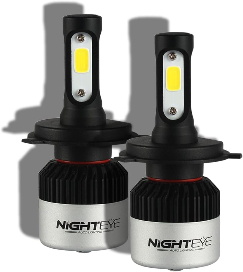 YBELE NIGHTEYE LED Headlights 72W All-in-One 360°- Cool White 6500K 6K - Low Beam/ High Beam/ Fog Light Bulbs - Super White - 9,000 Lm - H7 - 3 Yr Warranty