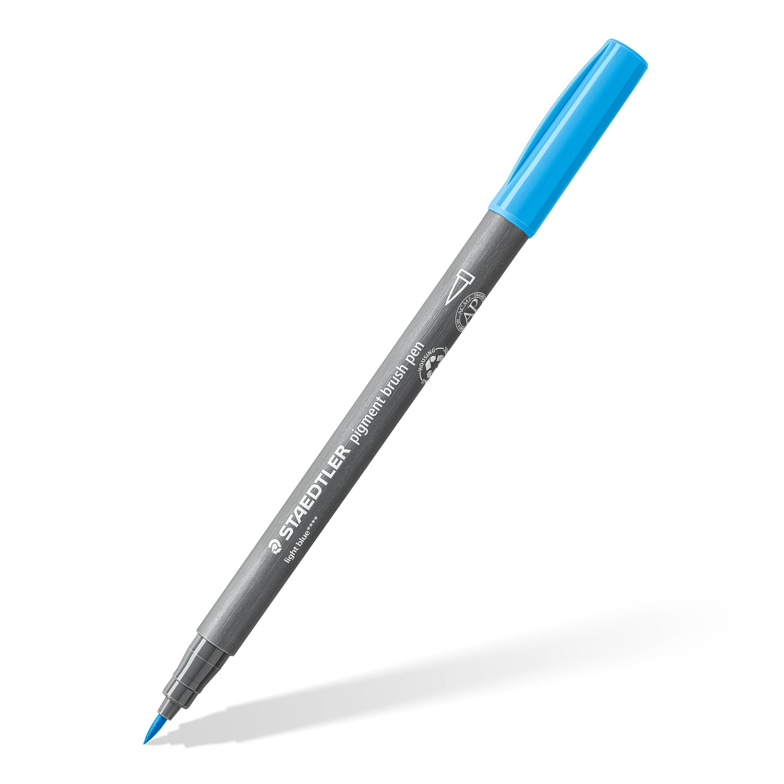 STAEDTLER 371-30 Pigment Arts Brush Pen - Light Blue (Box of 10)