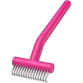 aumuca Undercoat Rake for Dogs, Deshedding &amp; Dematting Comb for Cats, Horse | Dog grooming rake &amp; dog shedding brush in one | Lifts undercoat in a single pass | Gentle on matted hair &amp; sensitive skin