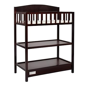 changing table with shelves