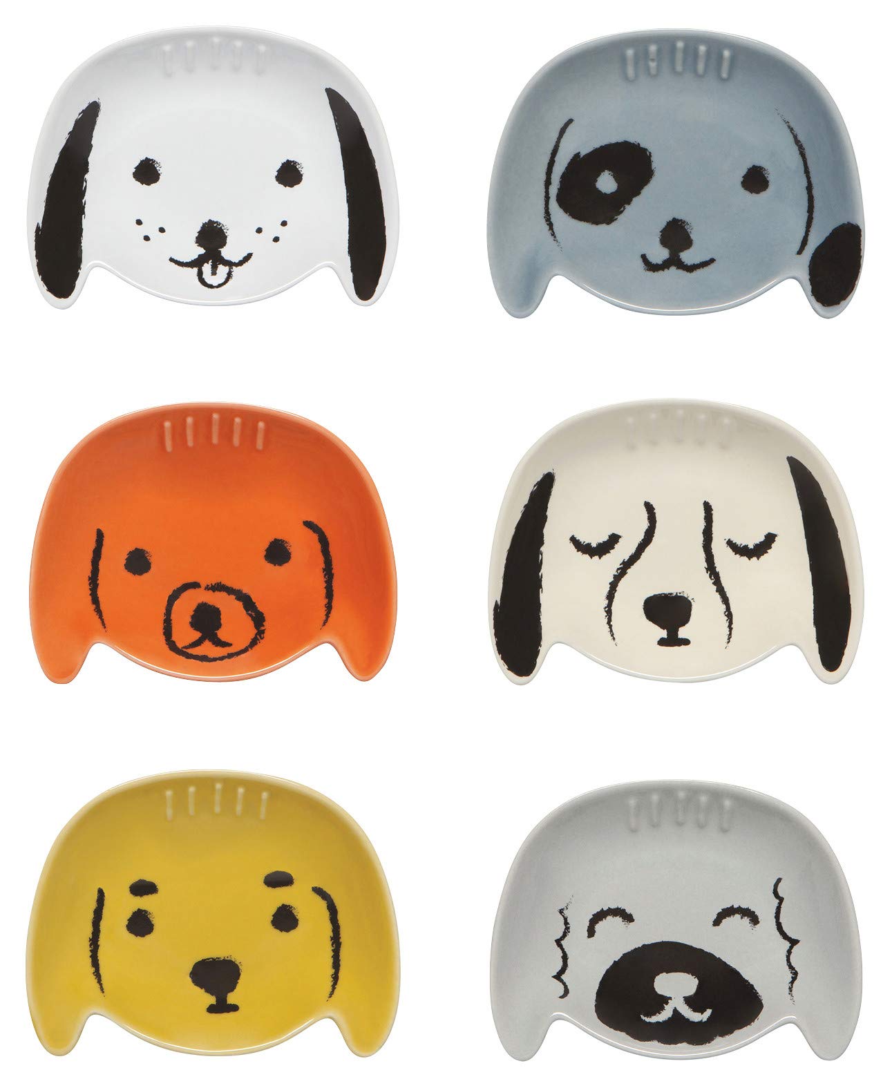 Danica Jubilee Now Designs Dog Shaped Pinch Bowls, Puppy Love, Set of 6