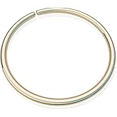 Jolliz Dainty Gold Belly Button Ring - Comfortable 20 gauge Body Navel Piercing Hoop for Women and Teen Girls - Hypoallergenic Handmade from 14k Gold