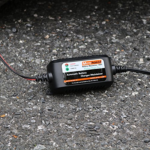 MOTOPOWER MP00206A 12V 1.5Amp Fully Automatic Battery Charger/Maintainer for Car, Motorcycle, ATV, Motorhome, Powersports, Boats and More Smart, Compact and Eco-Friendly