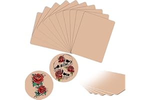 UPTATSUPPLY 3mm Professional Tattoo Practice Skin - 10-Pack of Thick Realistic Silicone Sheets (7.8"x5.9") - Ideal Fake Skin for Tattoo Machine Training, Perfect for Beginners & Advanced Artists